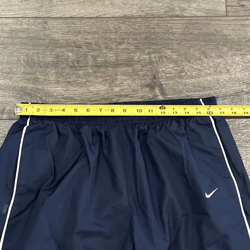 Vintage Y2K Nike Gray Tag Blue White Stripe Wide Leg Warm-Ups Track Pants Men XL